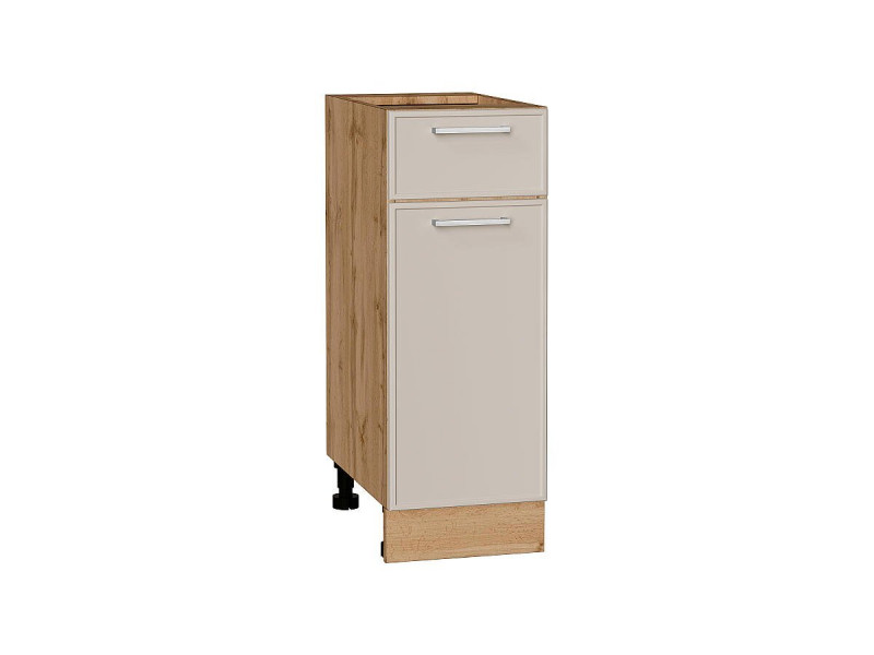816*300*481 Шкаф нижний с 1-ой дверцей и ящиком Квадро Кашемир/Дуб Вотан