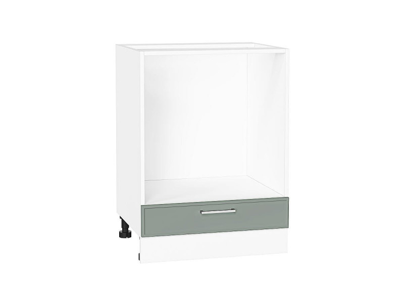 816*600*477 Шкаф нижний под духовку Квадро Аквамарин/Белый