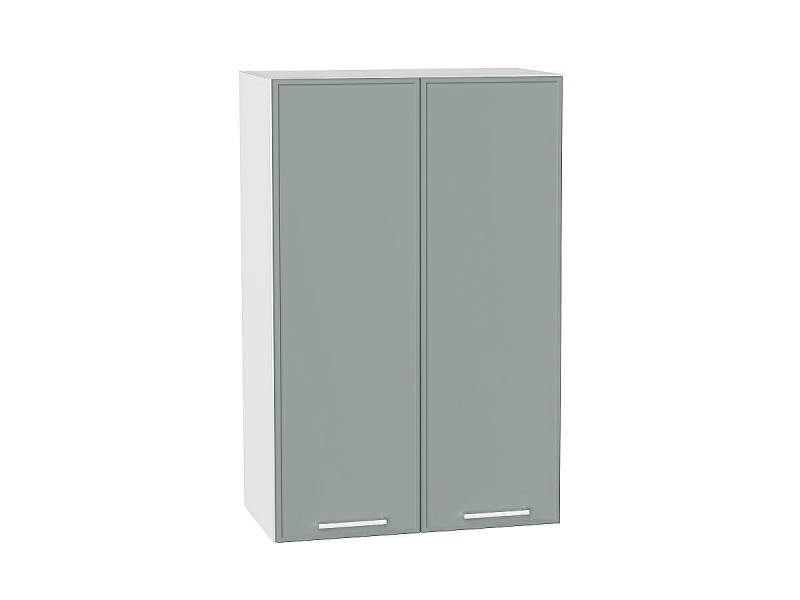 920*600*321 Шкаф верхний с 2-мя дверцами Квадро Аквамарин/Белый