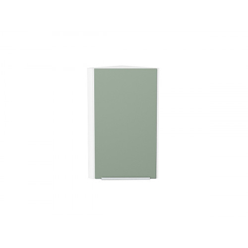 716*300*306 Шкаф верхний торцевой Фьюжн Silky Mint Белый