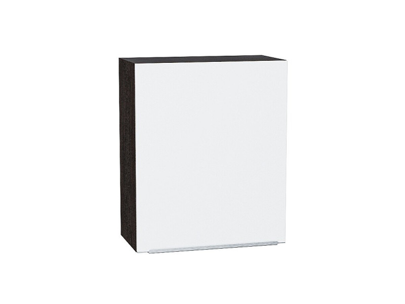 716*600* Шкаф верхний с 1-ой дверцей Фьюжн Silky White Graphite