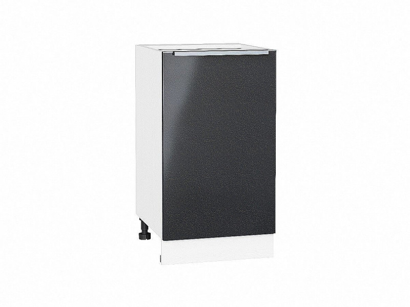 816*450* Шкаф нижний с 1-ой дверцей Фьюжн Anthracite Белый