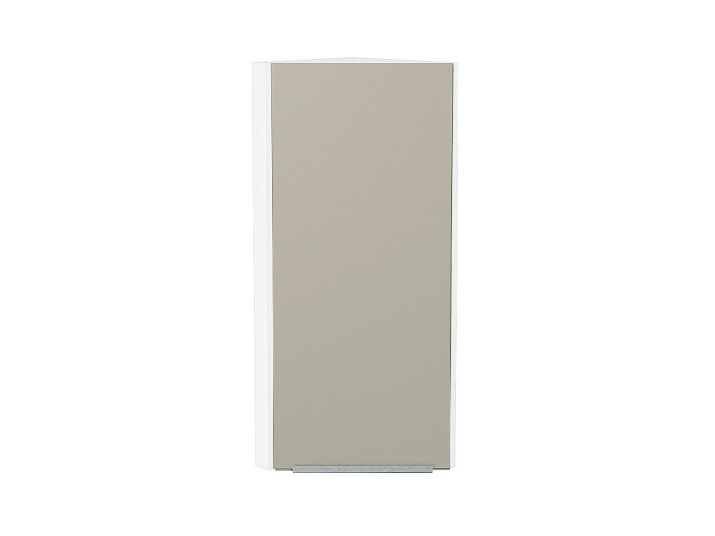 920*300*306 Шкаф верхний торцевой Фьюжн Silky Grey Белый