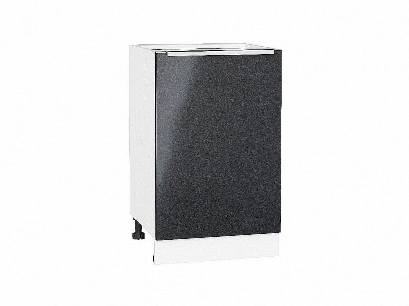 816*500* Шкаф нижний с 1-ой дверцей Фьюжн Anthracite Белый