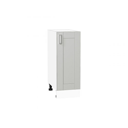 816*300*Шкаф нижний с 1-ой дверцей Лофт Grey Silk/Белый