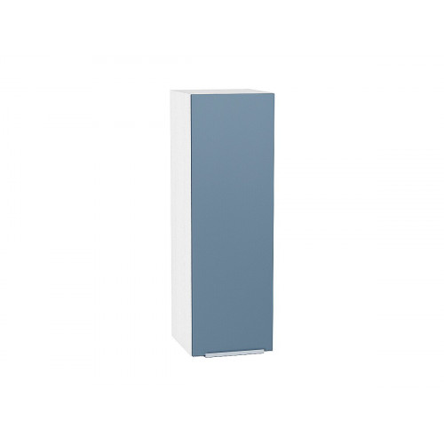 920*300* Шкаф верхний с 1-ой дверцей Фьюжн Silky Blue Белый