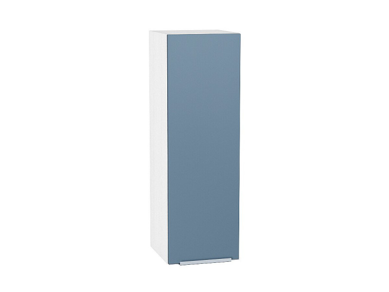 920*300* Шкаф верхний с 1-ой дверцей Фьюжн Silky Blue Белый